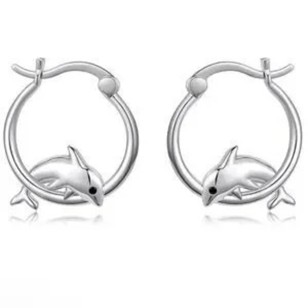 New Adorable Silver?Dolphin?Earrings